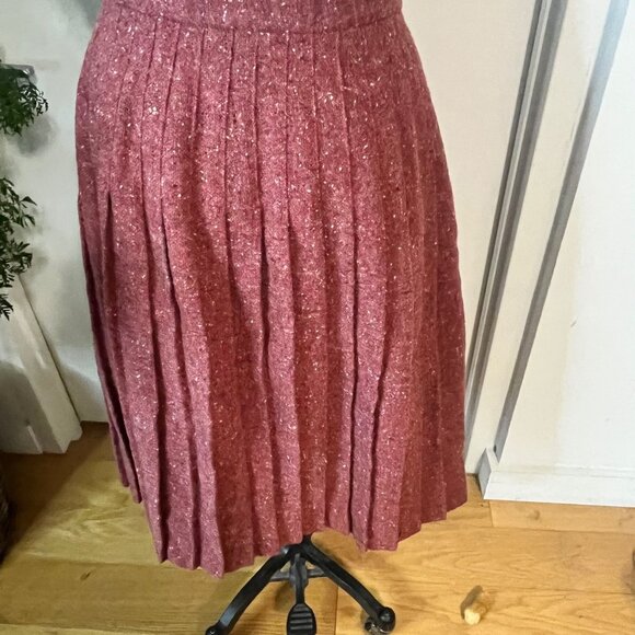 Vintage MOFFAT WEAVERS Tweeds & Tartans Scotland Wool Pleated Skirt Sz 14 - Picture 7 of 12